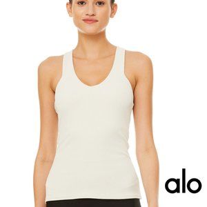 ALO YOGA Elevate Tank in Bone - Size Small
